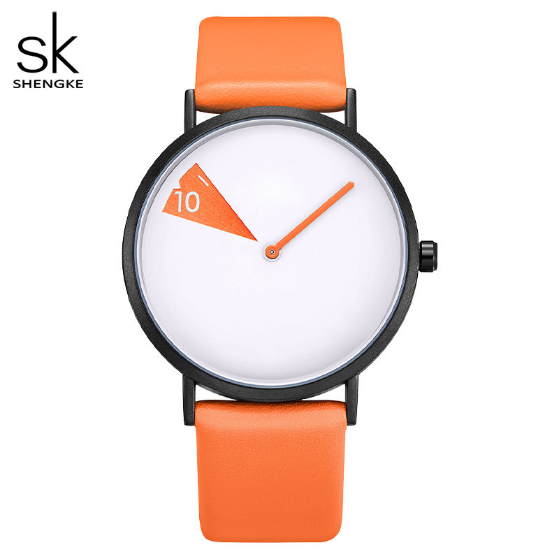 SK Women’s Quartz Watch – Fashion Waterproof Casual Leather Strap Wristwatch
