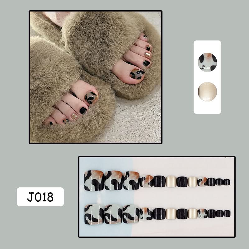 Golden Brown Pattern Toenail Stickers – Wearable Nail Art