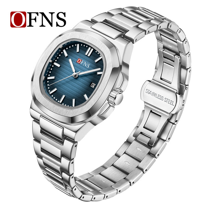 OFNS Men’s Quartz Watch – Waterproof Business Timepiece with Steel Strap