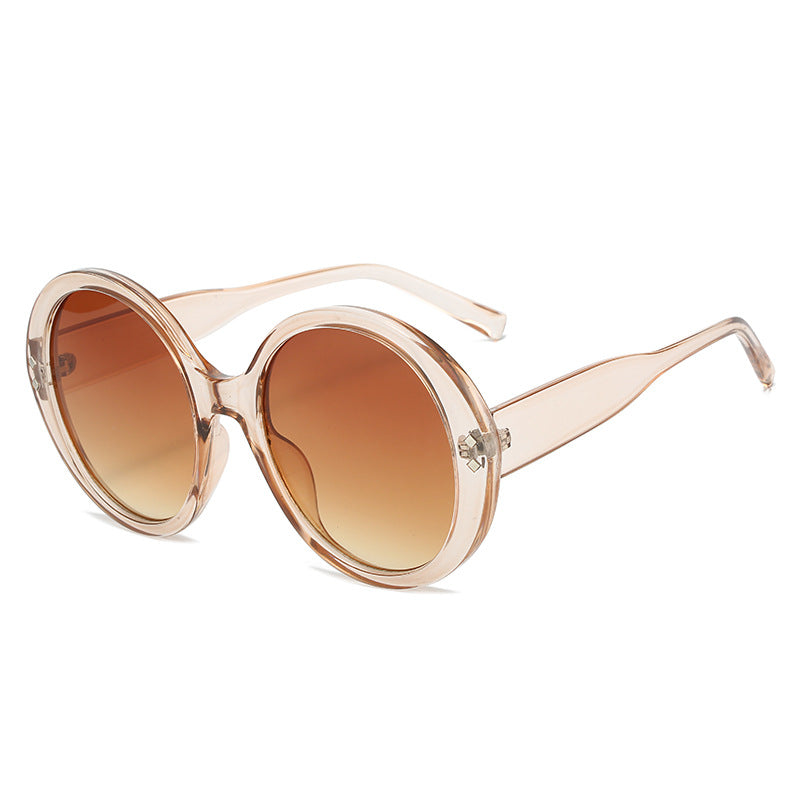 Round Oversized Sunglasses for Women – UV400 Fashion Shades, Street Style