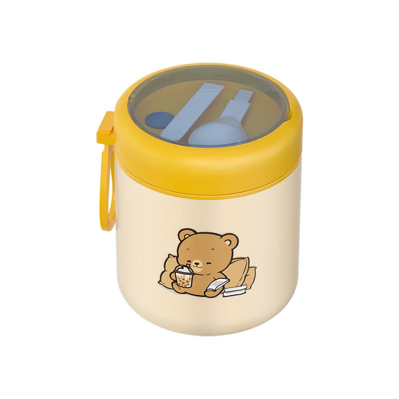 Little Bear Stainless Steel Insulated Breakfast Cup With Bag – 500-710ml
