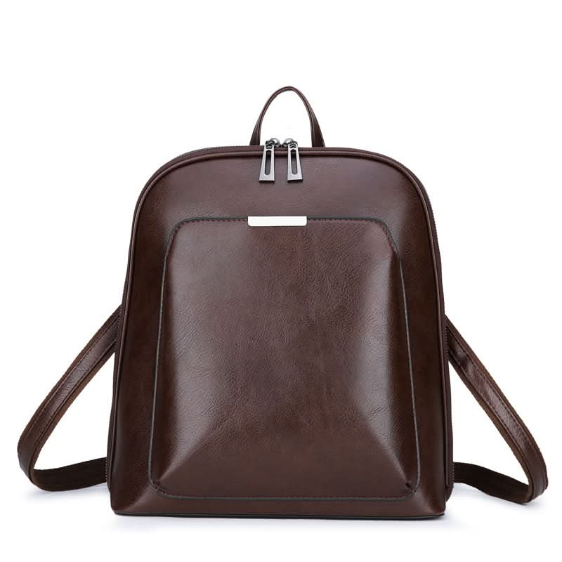 Unisex PU Leather Luxury Backpack – With Laptop Compartment