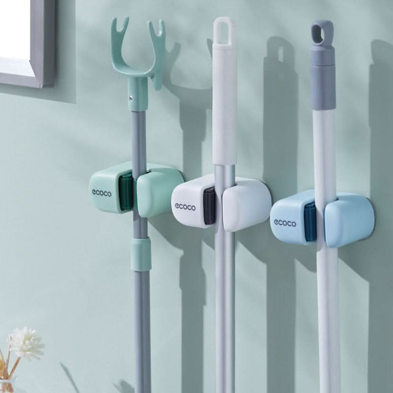 Wall-Mounted Mop and Broom Holder - Punch-Free Storage Rack
