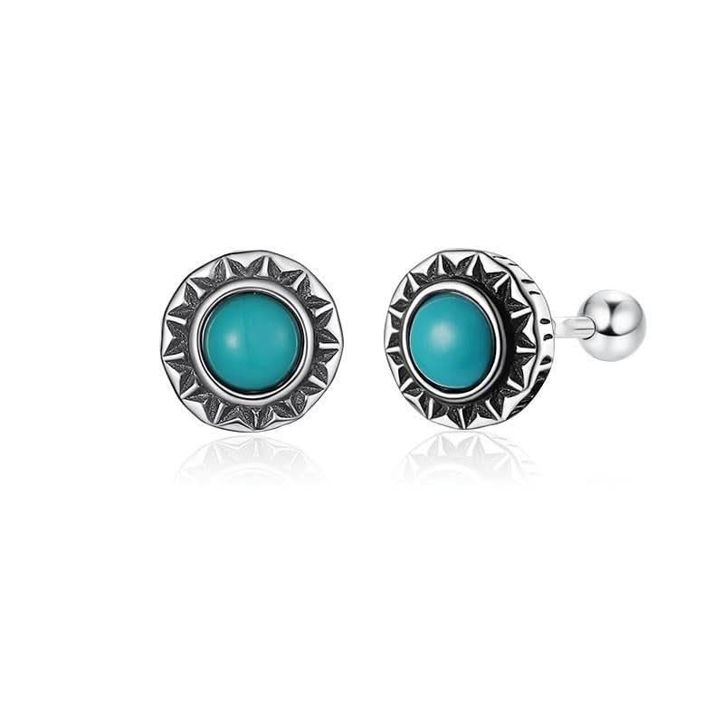 Unisex Retro Green Ear Studs