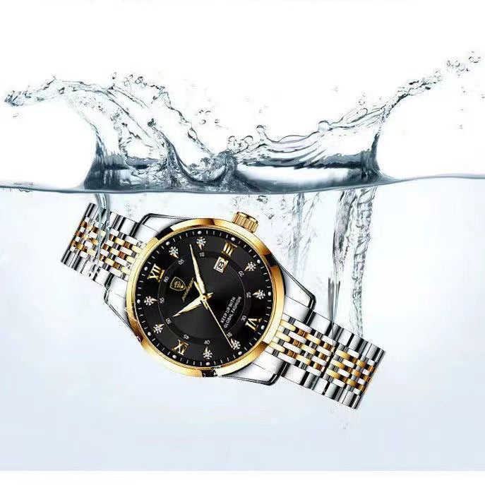 Ultra-Thin Women’s Elegant Stainless Steel Watch with Calendar & Luminous Dial