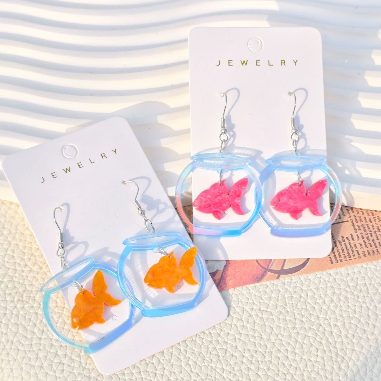 Goldfish Acrylic Earrings for Women – Colorful Animal Design Statement Jewelry