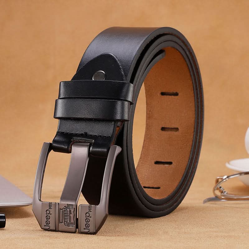 Men’s Vintage Retro Leather Belt – Pin Buckle