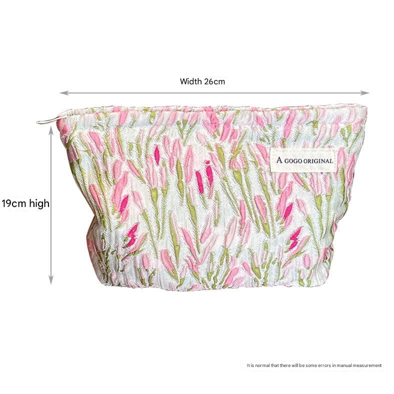Tulip Cosmetic Bag – Large Capacity Travel Makeup Organizer for Women