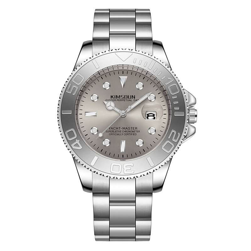 Men’s Luxury Yacht Watch – Stainless Steel Strap, Luminous Dial
