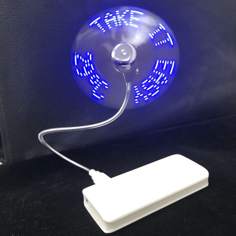 USB Luminous Fan with Flash Text