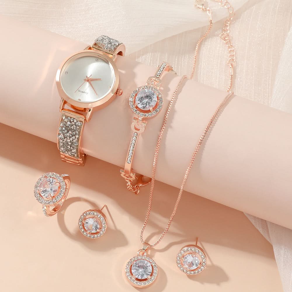 Luxury Starry Sky Diamond Quartz Watch Set –For Women’s