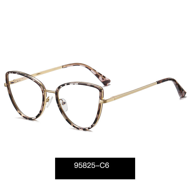 Round Blue Light Blocking Glasses for Women – Metal Myopia Frames