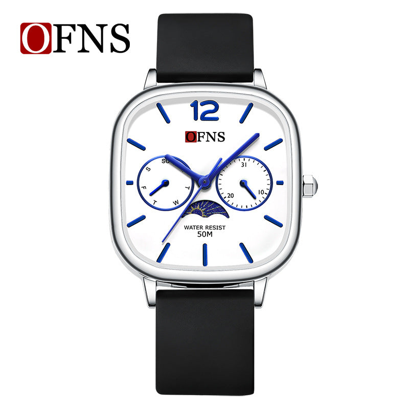 OFNS Moon Phase Quartz Watch with Calendar – Waterproof Fashion Unisex Watch