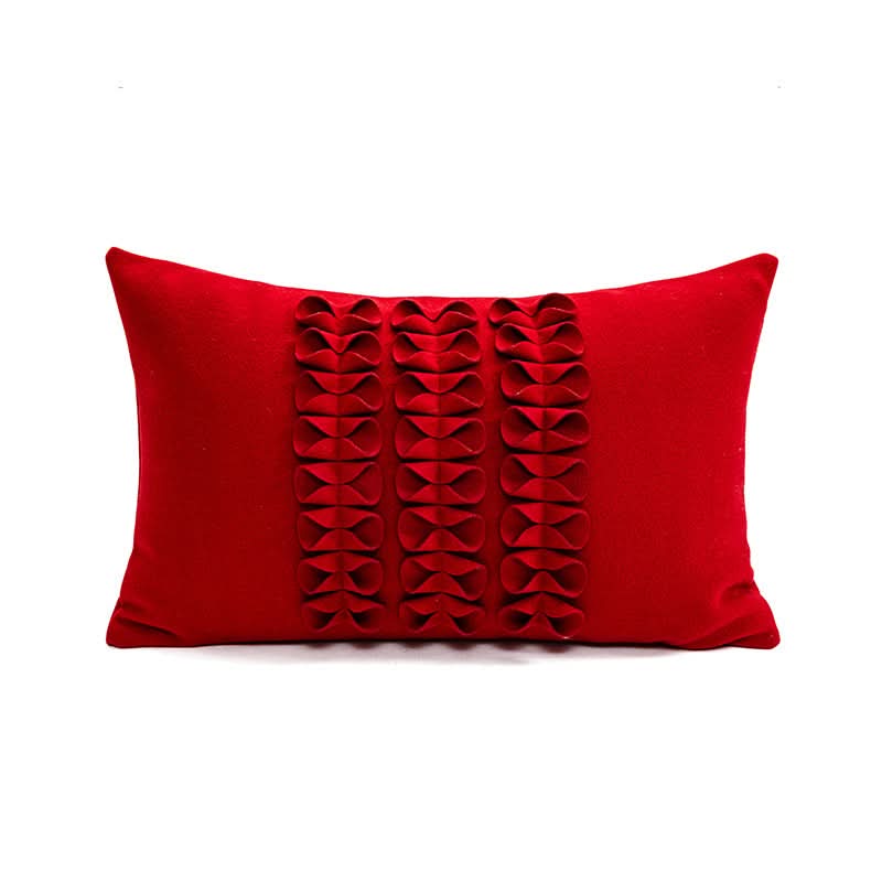 Nordic Red Festive Cushion Cover – Embroidered