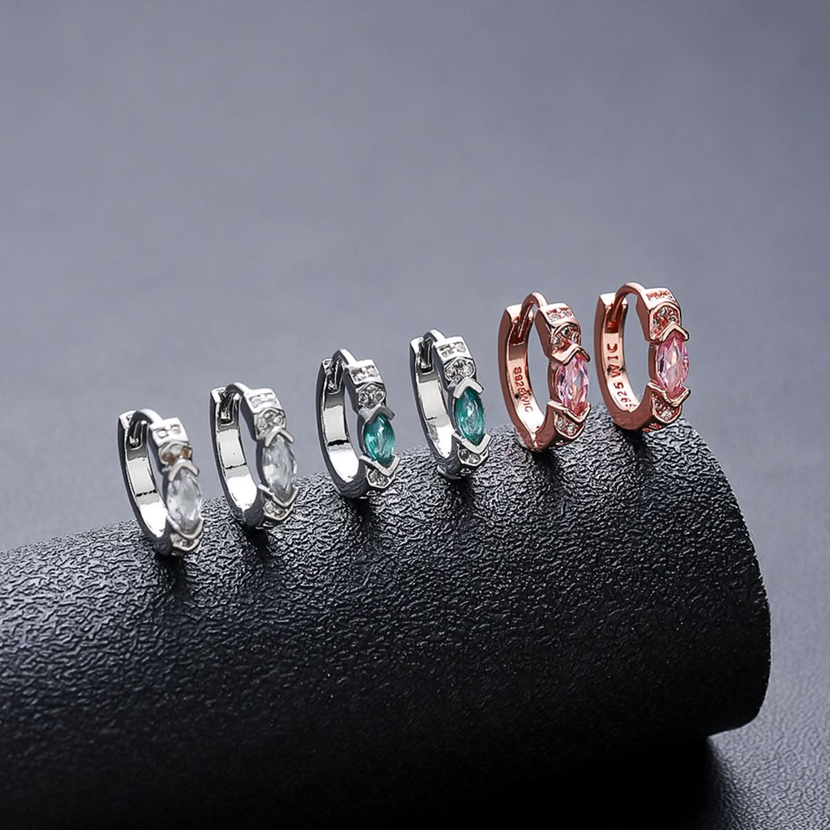 Men’s Minimalist Zircon Stud Earrings - Geometric Plated Jewelry
