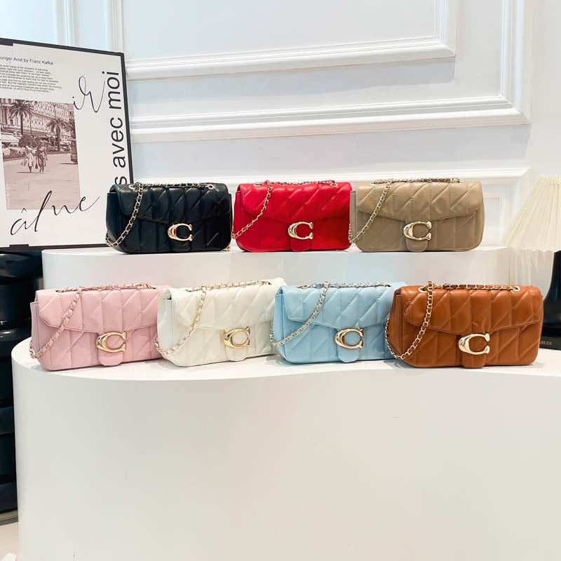 Chic PU Shoulder Handbag for Women – Diamond Chain Underarm Bag