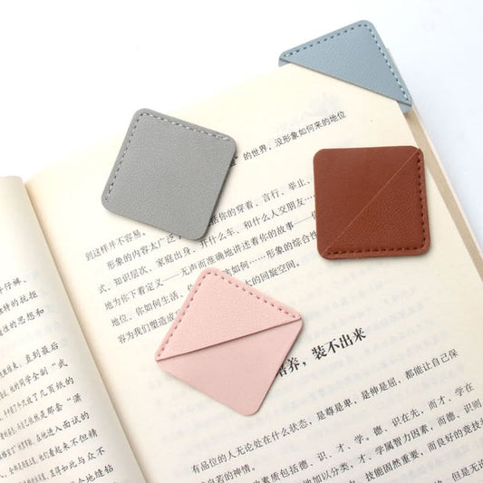 2-Pack Leather Diamond Bookmarks – PVC, Durable