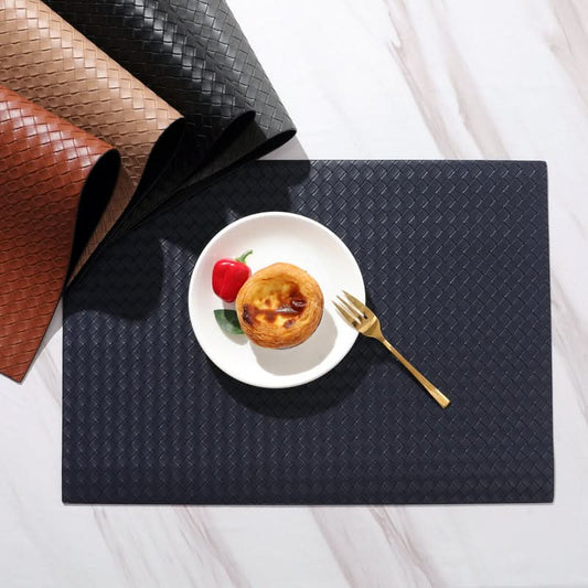 Woven Leather Non-Slip Insulation Placemats