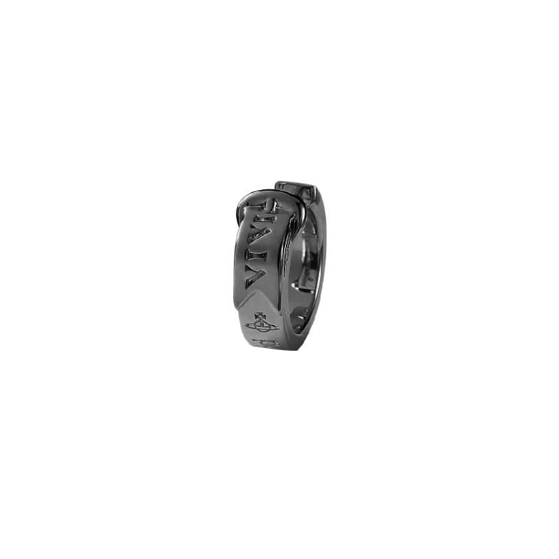 Trendy Buckle Hoop Earrings – Unisex Statement Hoops