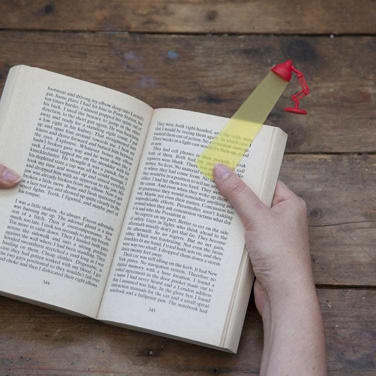 Desk Lamp Bookmark Clip – Creative Plastic Reading Label for Books & Notepads