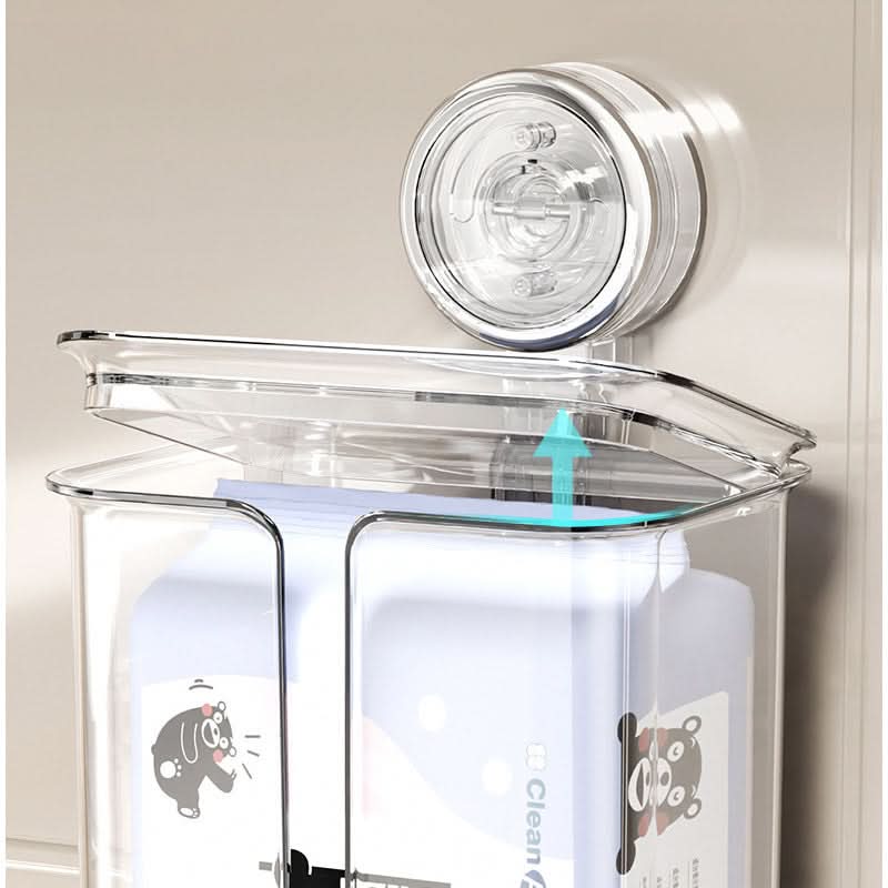 Wall-Mounted Toilet Paper Holder with Cover - Punch-Free