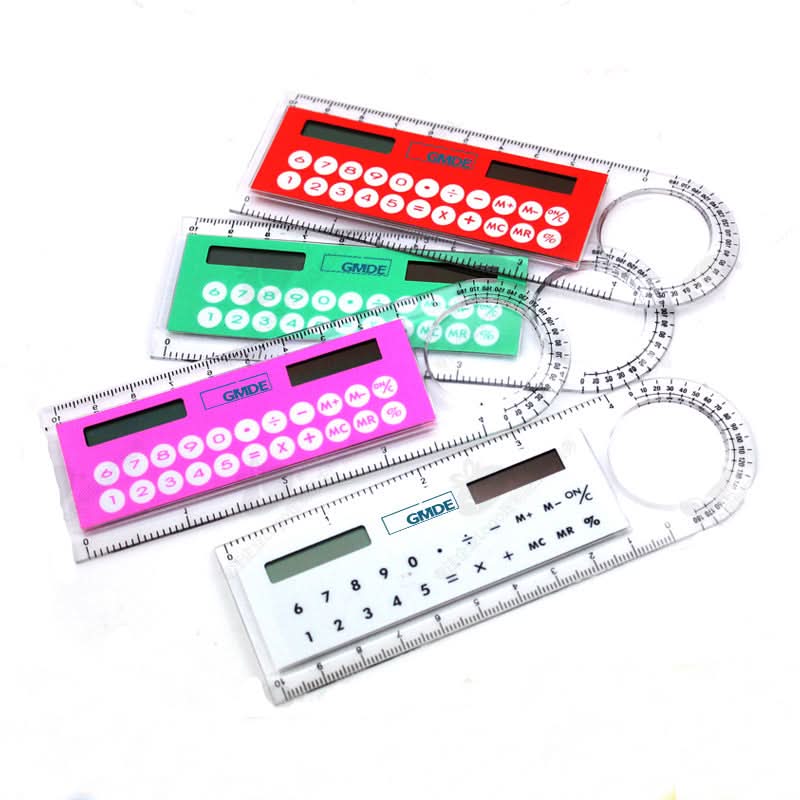 Multifunctional Protractor Ruler with Magnifying Glass