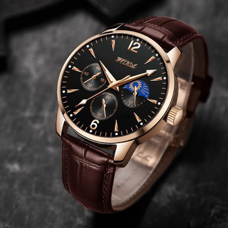 Men’s Business Quartz Watch - Brown Strap
