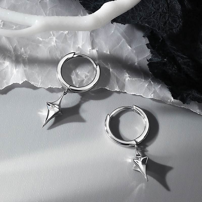 Men’s Retro Star Earrings – Trendy Geometric Ear Cuff
