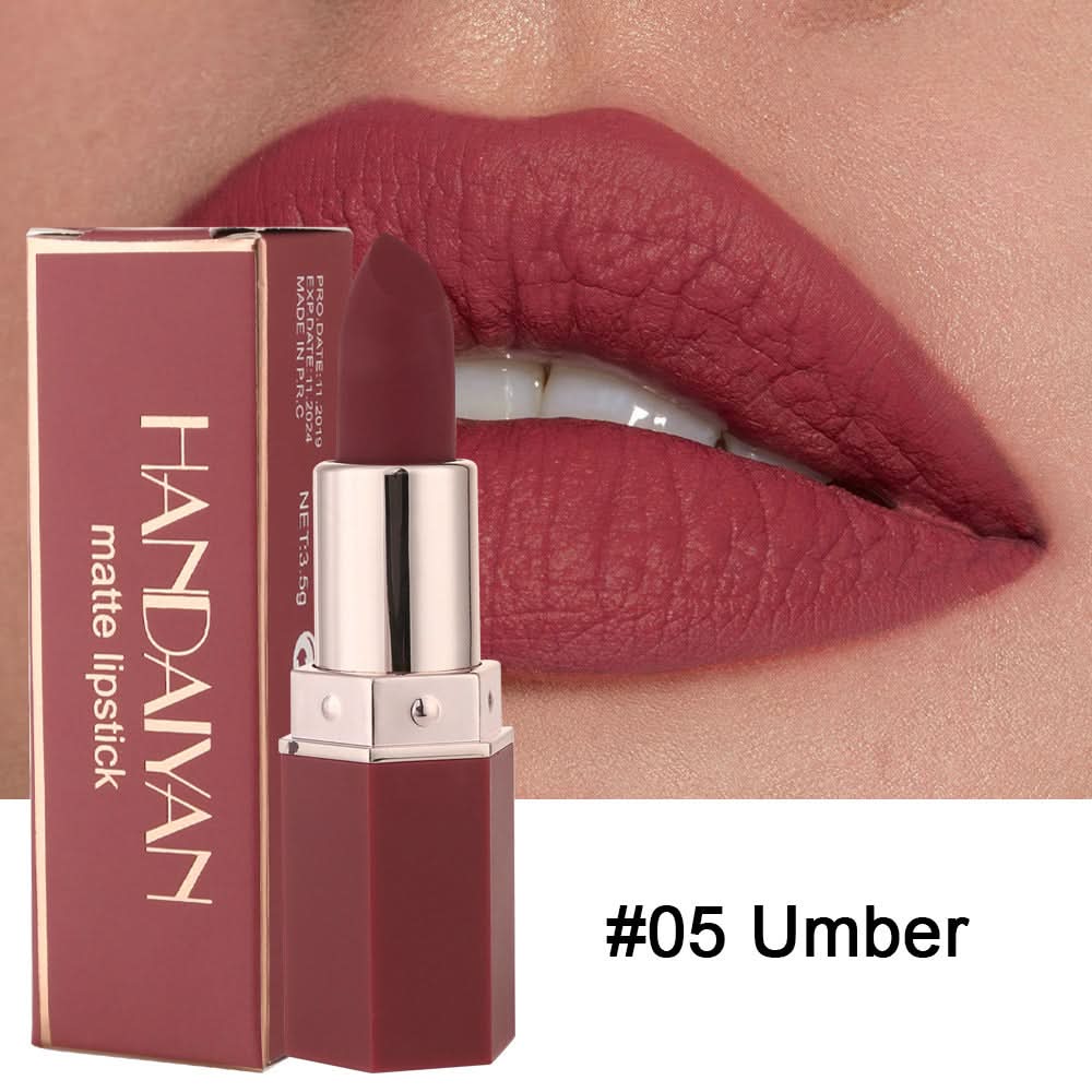 HANDAIYAN Matte Lipstick Set – Long-Lasting, Waterproof, High-Pigment, Moisturizing Lip Color (Pack of 6)