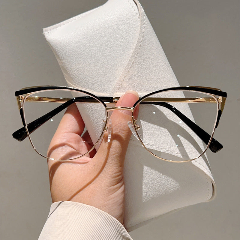 Cat Eye Anti-Blue Light Glasses – Premium Metal Frame, Office & Daily Wear | Fashion Sunglasses