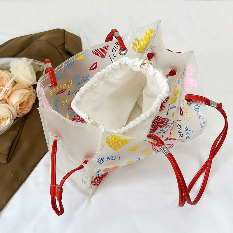 Women's Transparent Trendy Shoulder Tote Bag
