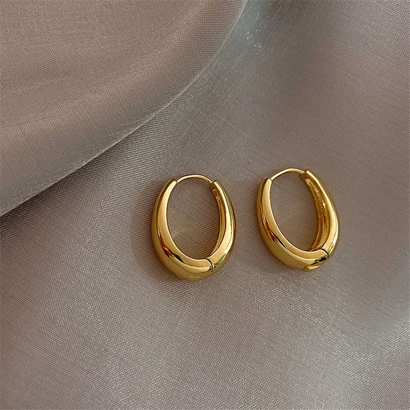 Korean Teardrop Earrings for Women – Retro Minimalist Metal Fashion Jewelry