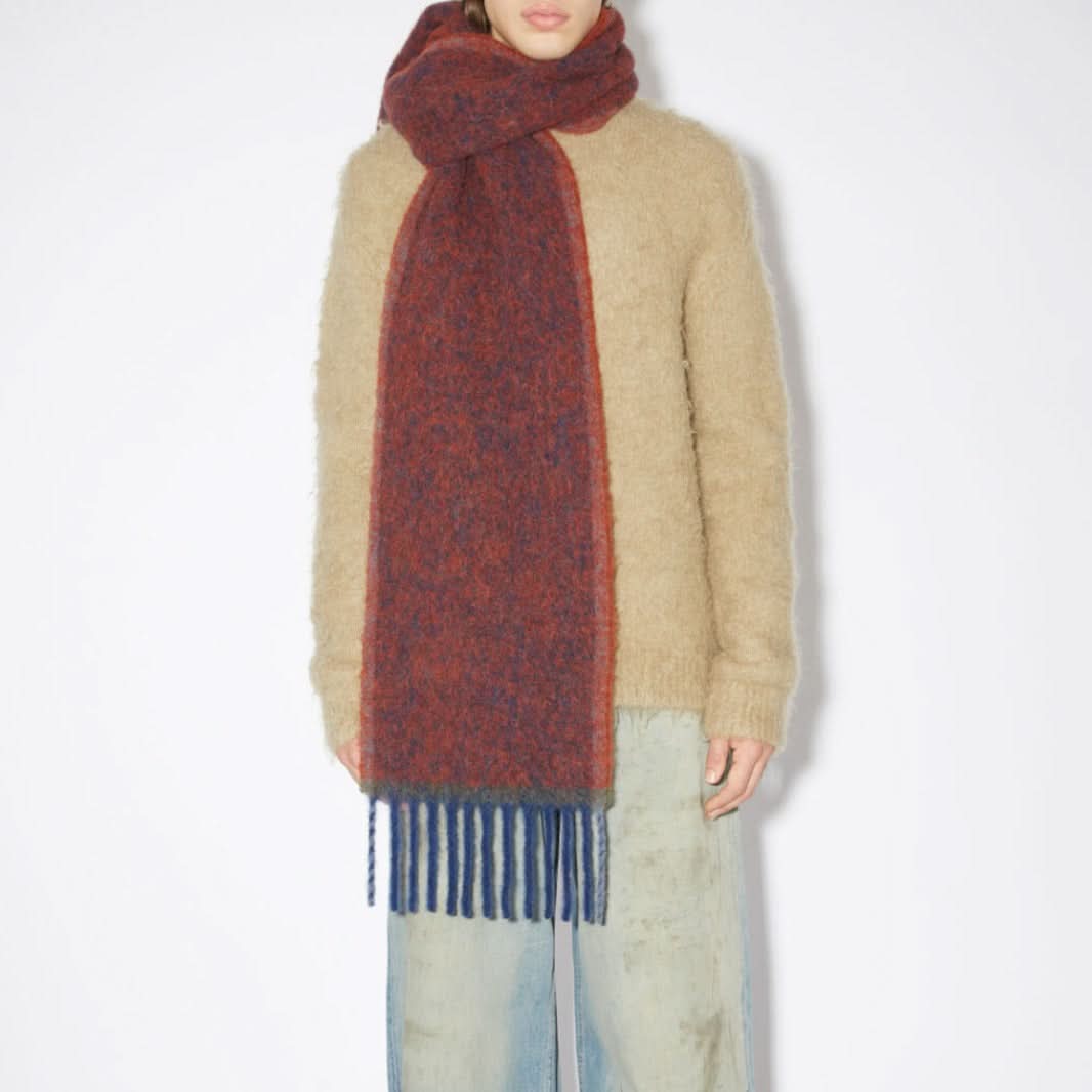 Korean Mohair Woven Winter Scarf for Women