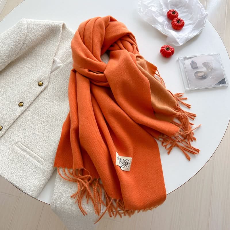 Korean Style Double-Sided Imitation Cashmere Scarf