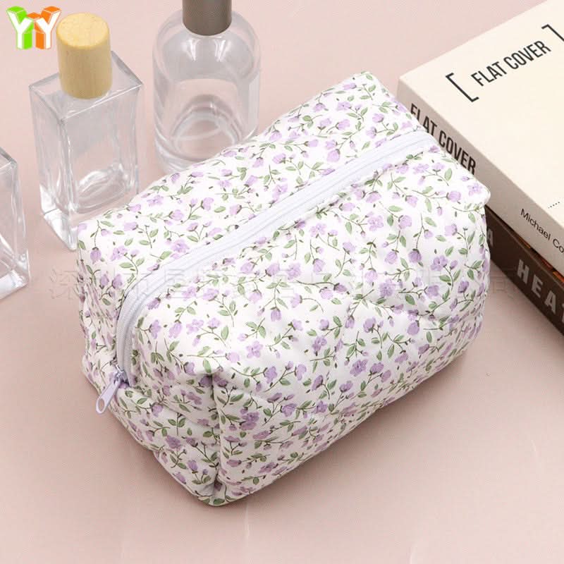 Spring Floral Large Capacity Travel Cosmetic Bag