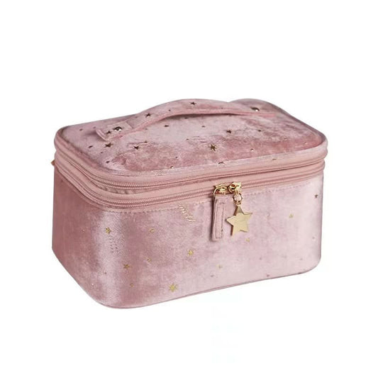 Velvet Makeup Bag - Dry & Wet Separation Storage