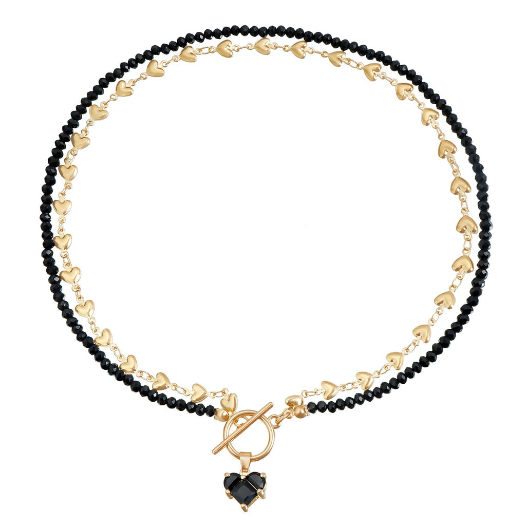 Zircon Heart Pendant Necklace for Women – Diamond-Inspired Clavicle Chain