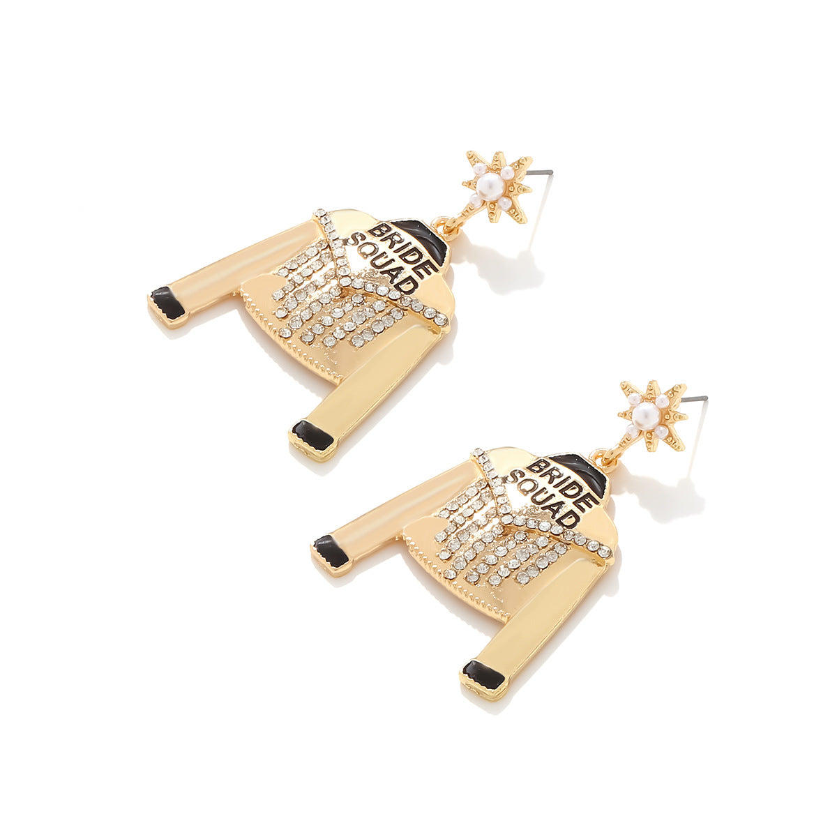 Trendy Letter Drop Earrings for Women – Alloy Crystal Statement Jewelry