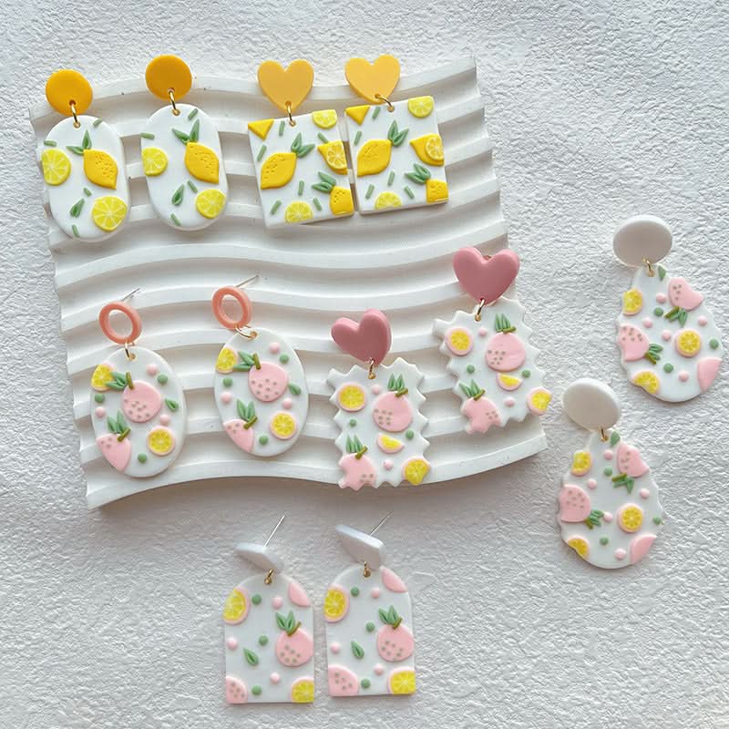 Handmade Polymer Clay Flower Earrings for Women & Girls
