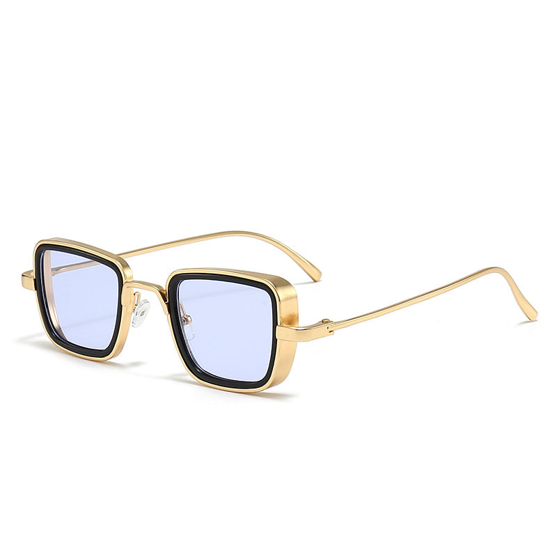 Men’s Retro Square Sunglasses – Thick Metal Frame, Fashion Shades