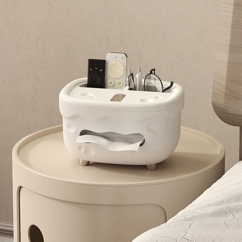 Modern Desktop Tissue Box – High-Grade Cream Style Napkin Holder