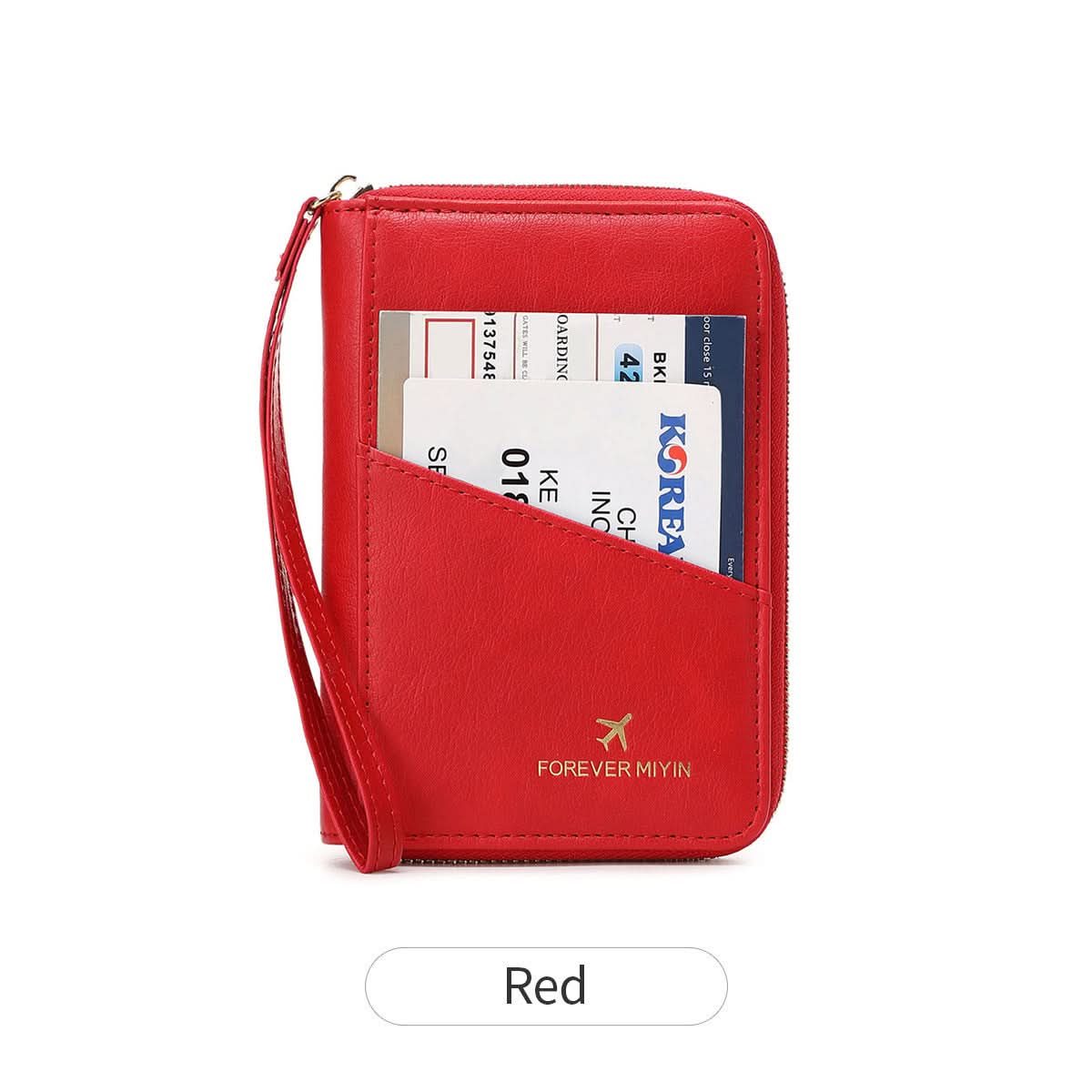 RFID Blocking Travel Passport Holder – Compact Zippered Wallet