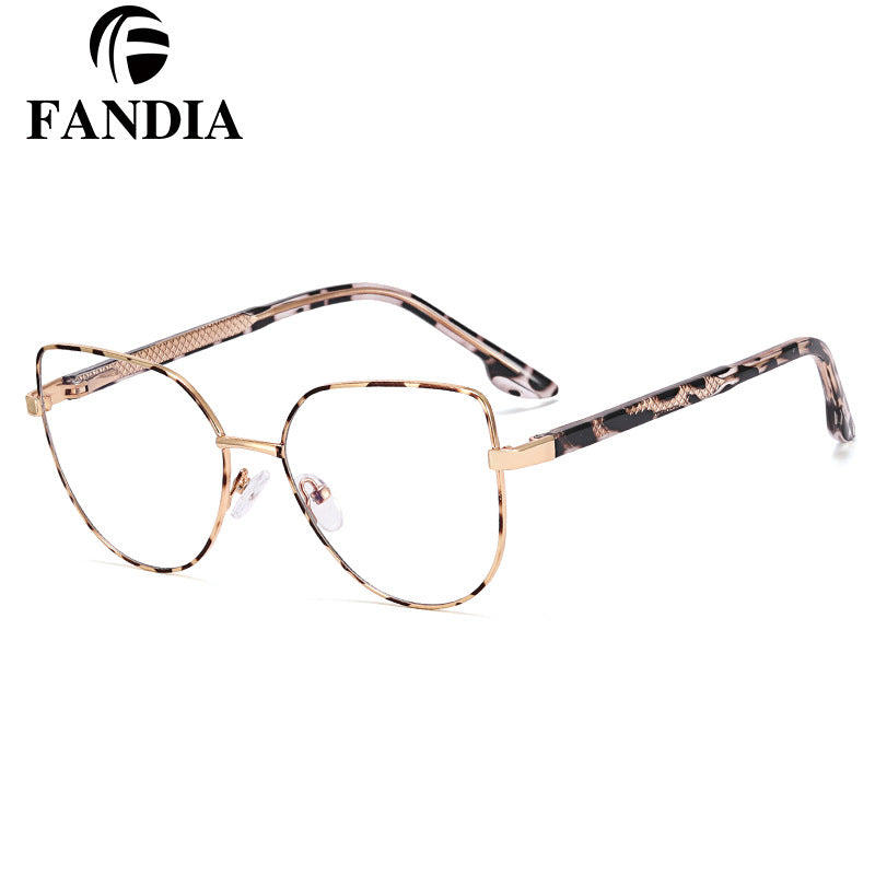 Women’s Ultra-Light Metal Butterfly Glasses Frame – Anti-Blue Light & UV Protection
