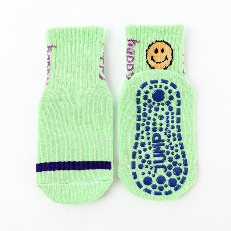 Unisex Anti-Slip Mid-Tube Socks for Kids – Breathable Playground & Yoga Floor Socks