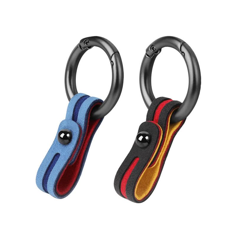 Luxury Alcantara Suede Car Keychain | Anti-Lost Key Rope with Waist Clip