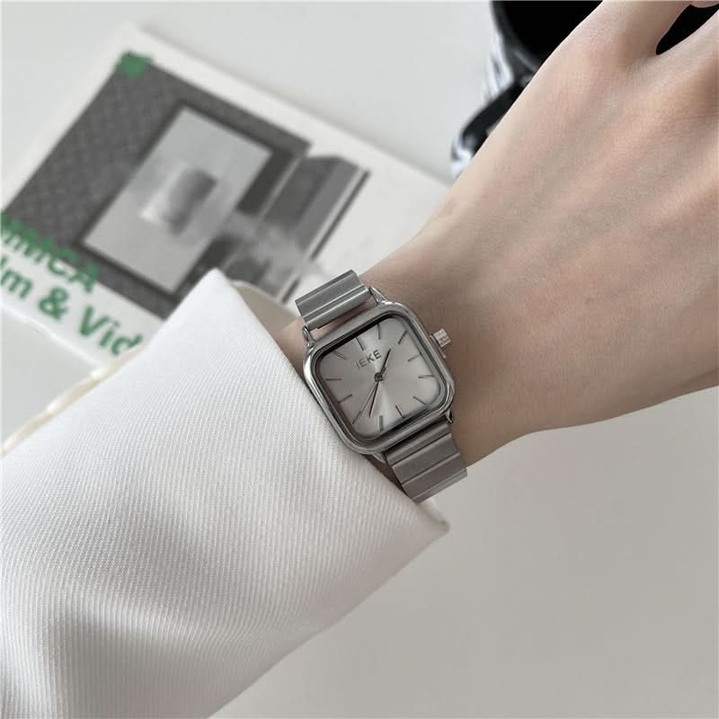 Niche Bamboo Strap Square Watch