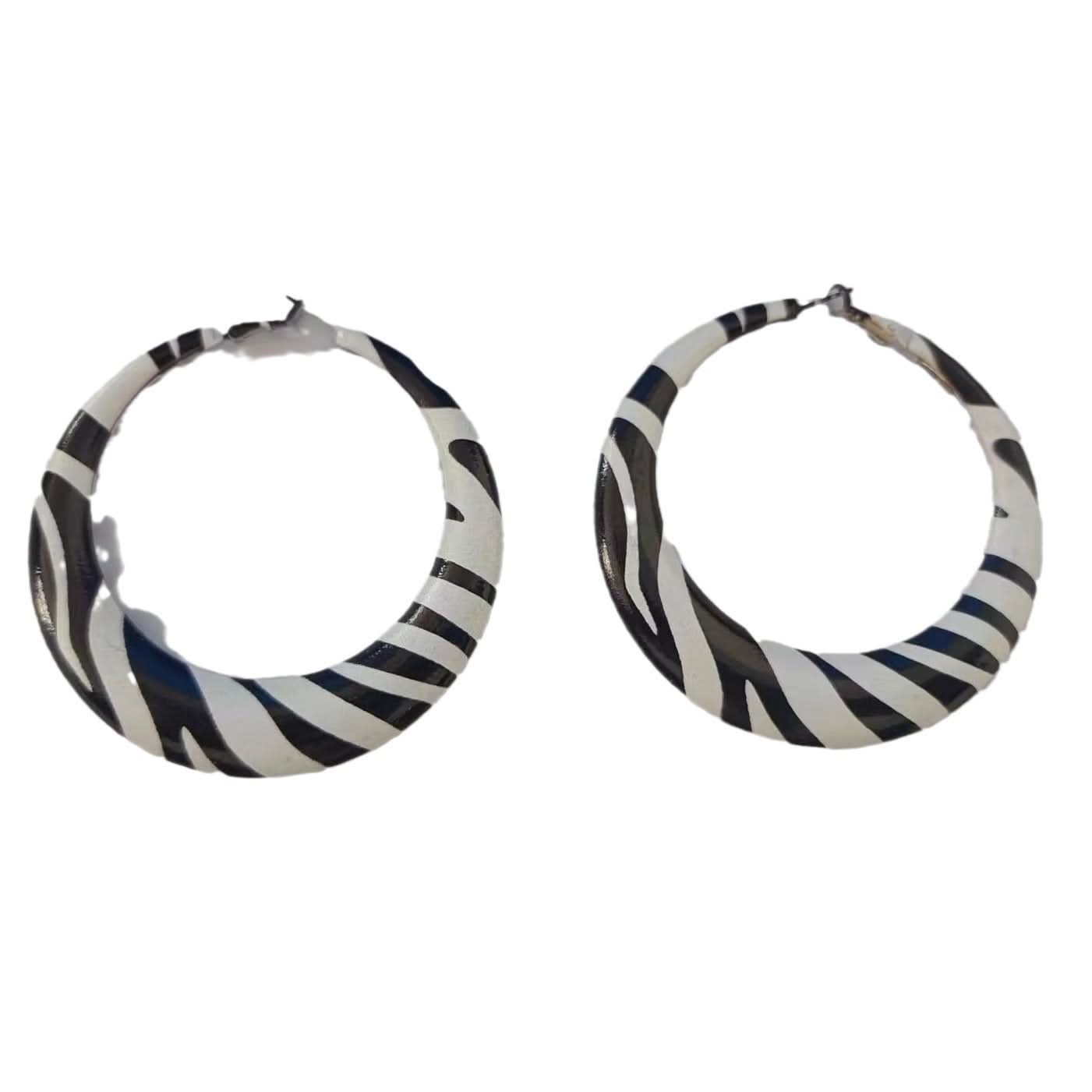 Leopard Cow Print Geometric Earrings