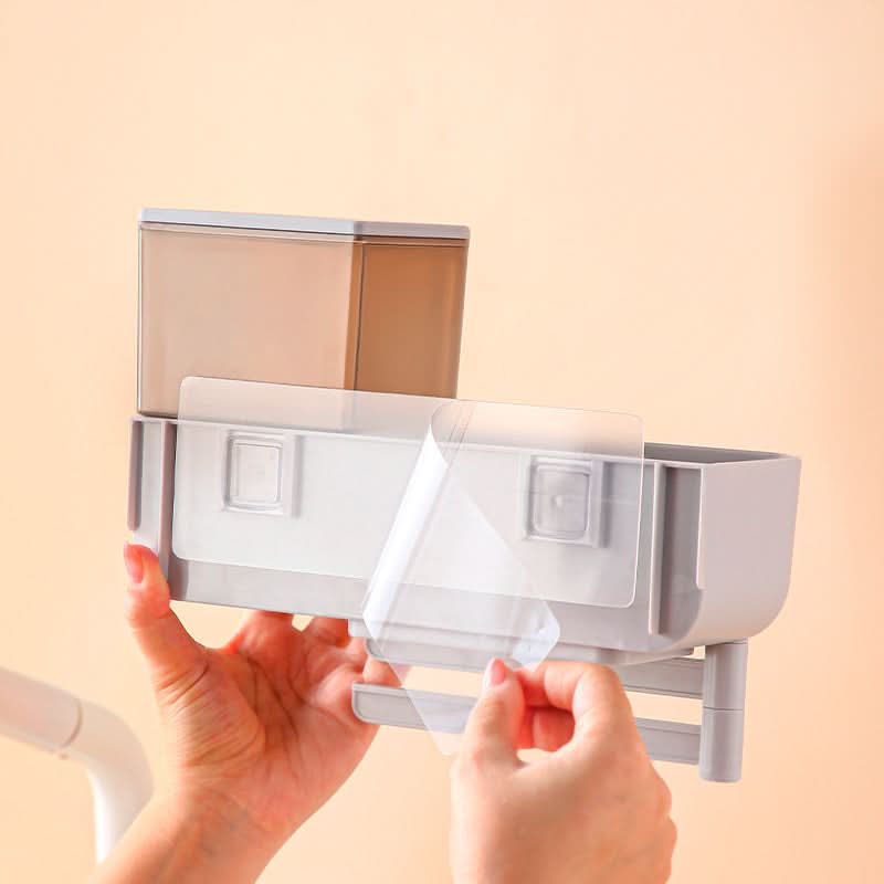 Wall-Mounted Soap Dispenser & Kitchen Drain Rack – Punch-Free