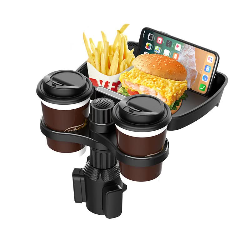 Car Tray and Phone Holder – Multifunctional In-Car Food, Cup Storage Plate, 3kg Capacity