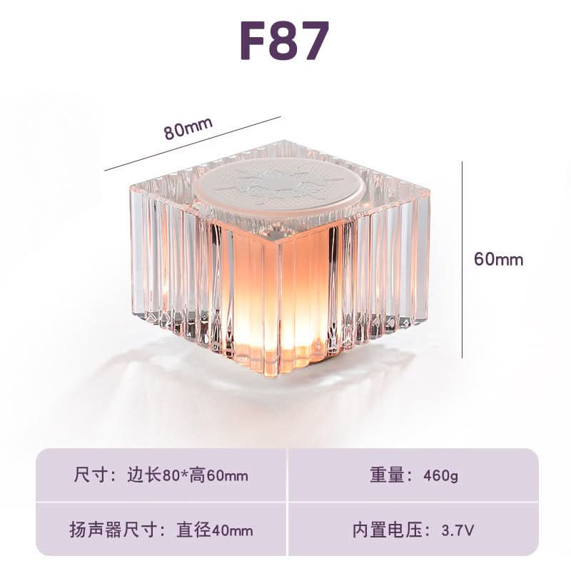 Crystal LED Bluetooth Speaker – Wireless Portable Subwoofer with Colorful Lights